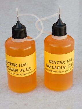 KESTER 186 SOLDERING ROSIN FLUX NO CLEAN BEST FLUX FOR ELECTRONIC 2x50 ml
